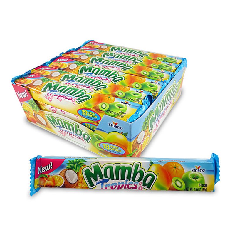 18005 - Mamba Tropics Fruit Chews - 24ct - BOX: 6 Pkg