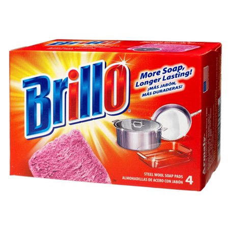 10337 - Brillo Soap Pads - 4 Pads (Case of 12) - BOX: 12 Pkg