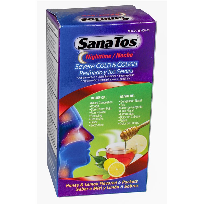 17861 - SanaTos Night Severe Cold & Cough Tea - 6's - BOX: 48