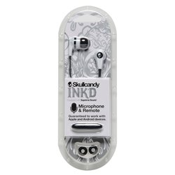 18283 - Skullcandy Ink'd Earbuds With Mic, White - BOX: 