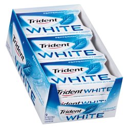 10510 - Trident White Peppermint - 9/16 Pieces - BOX: 9 Pkg