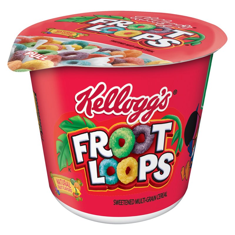 10845 - Kellogg's Froot Loops Cereal Cups - 6 Pack - BOX: 10 Pkg