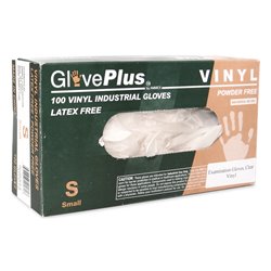 18123 - Vinyl Gloves Powder Free, Small - 100ct - BOX: 10 Pkg