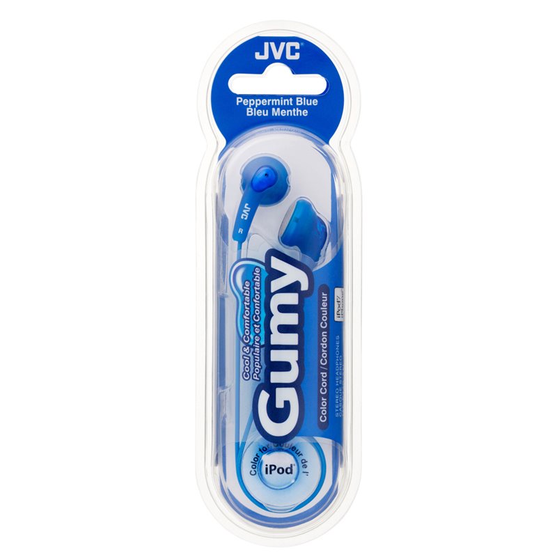 10990 - JVC Gumy Headphones, Blue - BOX: 