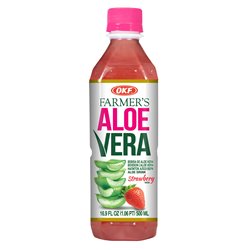 10855 - OKF Aloe Vera Drink, Strawberry - 500ml (Case of 20) - BOX: 