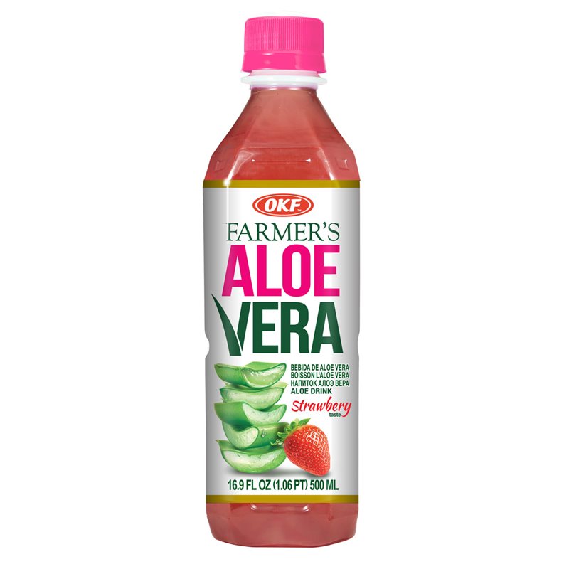 10855 - OKF Aloe Vera Drink, Strawberry - 500ml (Case of 20) - BOX: 