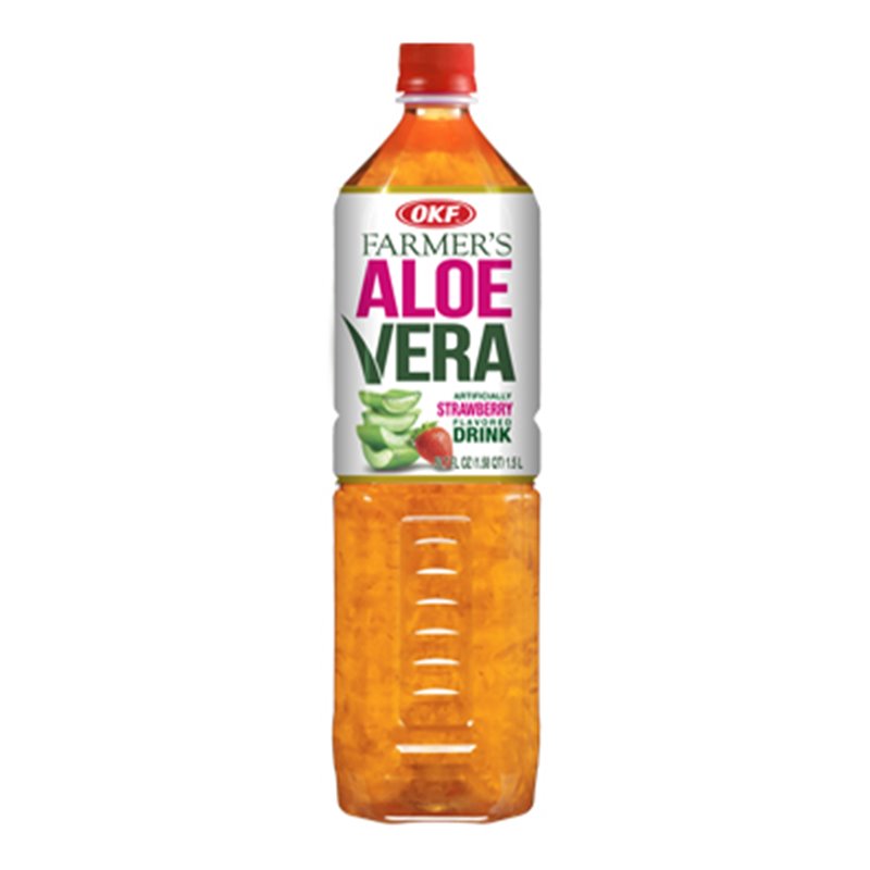 11172 - OKF Aloe Vera Drink, Strawberry - 1.5 Lt (Case of 12) - BOX: 