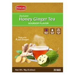 18386 - Pocas Honey Ginger Tea, Soursop Flavor - 20 Bags - BOX: 24 Pkg