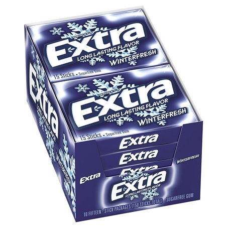 18427 - Extra Gum Winterfresh - 10/15 Sticks - BOX: 12 Pkg