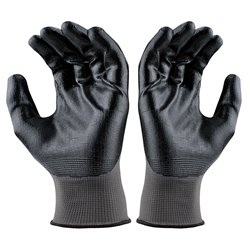 11011 - Gloves With Nitrile Coating Heavy Duty, Black - 12 Pack - BOX: 