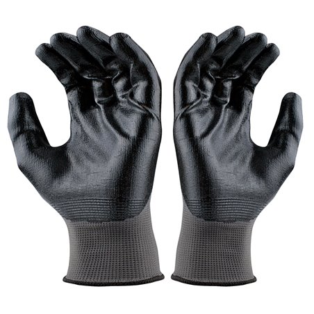 11011 - Gloves With Nitrile Coating Heavy Duty, Black - 12 Pack - BOX: 