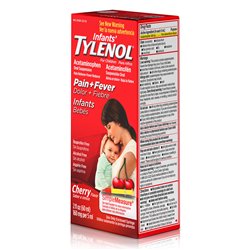18270 - Tylenol Infants' Drops Pain+ Fever, Cherry - 2 fl. oz. - BOX: 
