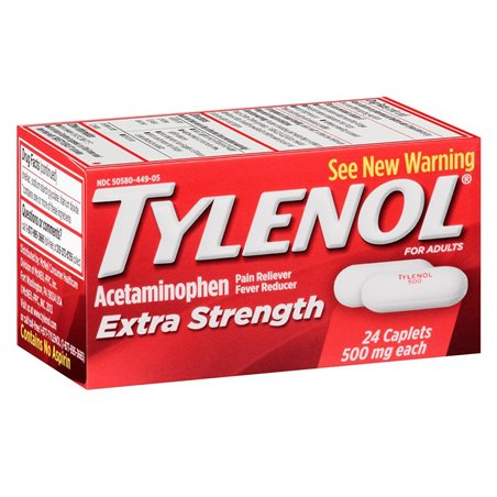 10737 - Tylenol Extra Strength 500mg - 24 Caps - BOX: 