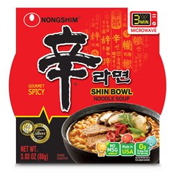 18195 - Nongshim Shin Bowl Noodle Soup, Spicy - ( 12 Pack ) - BOX: 