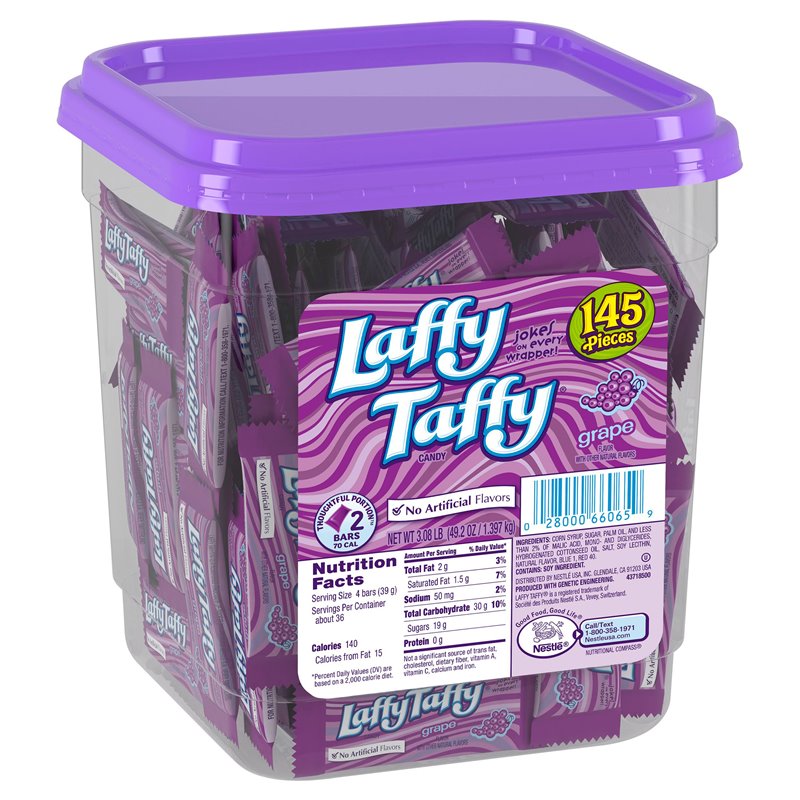 10426 - Laffy Taffy Grape - 145 Pcs - BOX: 8 Pkg