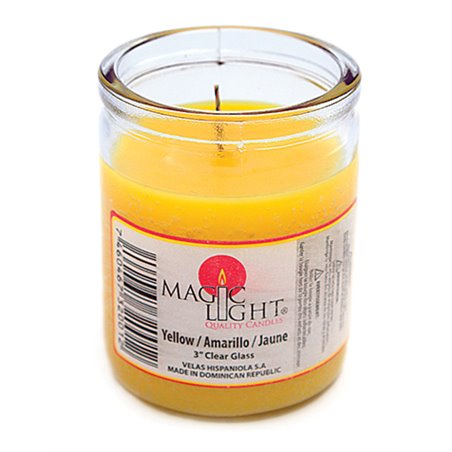 11126 - Magic Light 50 Hrs Candle 3" Yellow - 24 Count - BOX: 24 Units