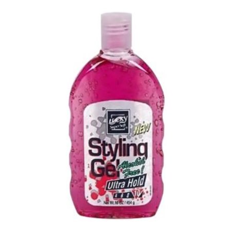 11803 - Lucky Styling Gel Ultra Hold, Pink - 16 oz. - BOX: 12 Units