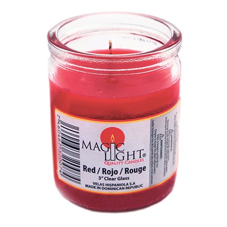 18812 - Magic Light 50 Hrs Candle 3" Red - 24 Count - BOX: 24 Units