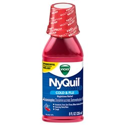 11429 - Nyquil Liquid Cold & Flu Cherry ( Red ) - 8 fl. oz. - BOX: 12 Units