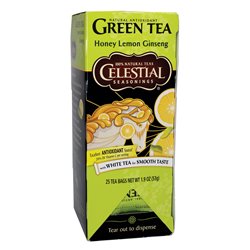 11436 - Celestial Seasoning Green Tea Honey Lemon Ginseng - 25 Bags - BOX: 6 Pkg