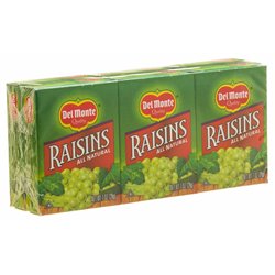 11412 - Del Monte Raisins - 1 oz. ( 6 Pack ) - BOX: 