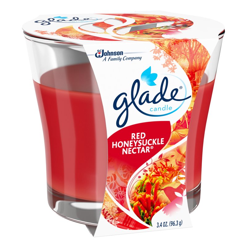 18957 - Glade Candle Red Honeysuckle Nectar - 3.4 oz. - BOX: 6 Units