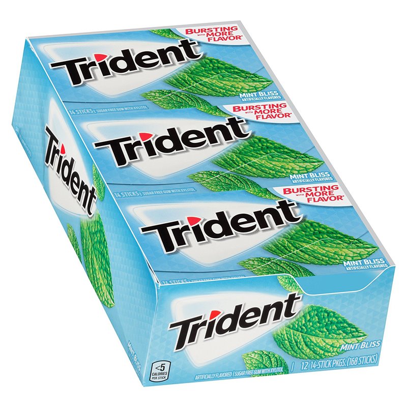11938 - Trident Mint Bliss - 12/14ct - BOX: 12 Pkg