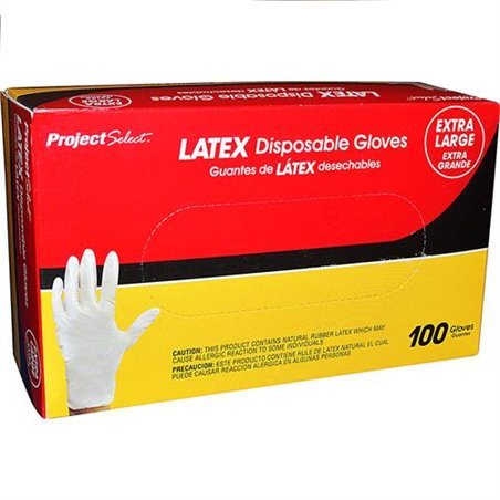 11881 - Latex Gloves Powder Free, X-Large - 100 Pieces - BOX: 10 Pkg