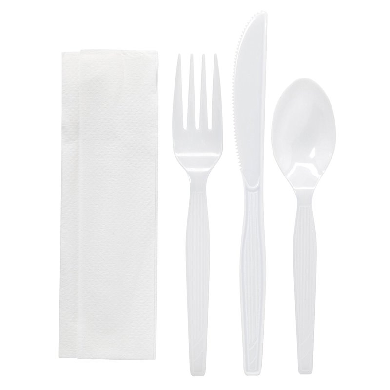 18905 - Plastic Cutlery ( Knife, Fork, Spoon, Napkin ) - 500 Packs - BOX: 500