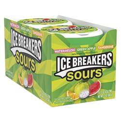 12269 - Ice Breakers Sours, Green Apple | Watermelon | Tangerine - 8ct/1.5 oz. - BOX: 24 Pkg