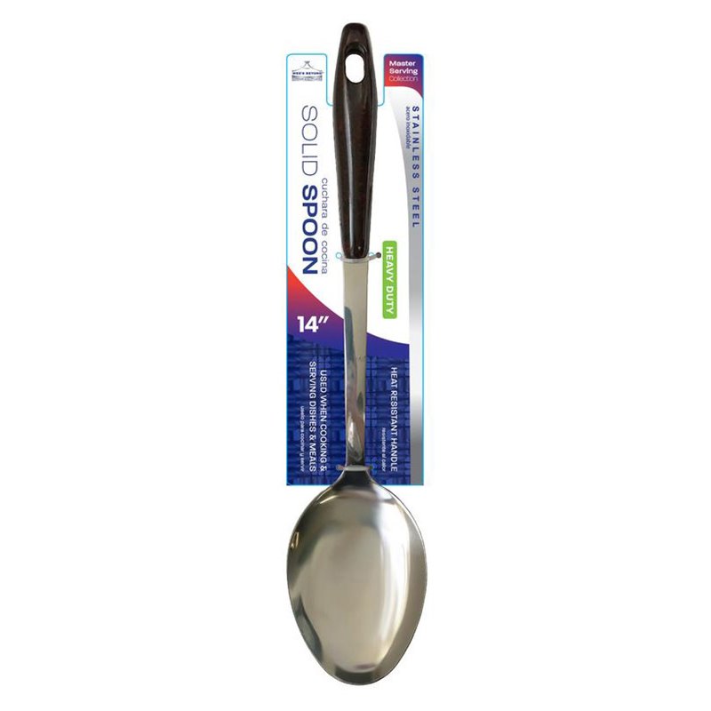 19043 - Wee's Beyond, S/S Solid Spoon 14" - BOX: 24 Units