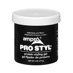 12130 - Ampro Pro Styl Gel ( Black ) - 6 oz. - BOX: 24 Units