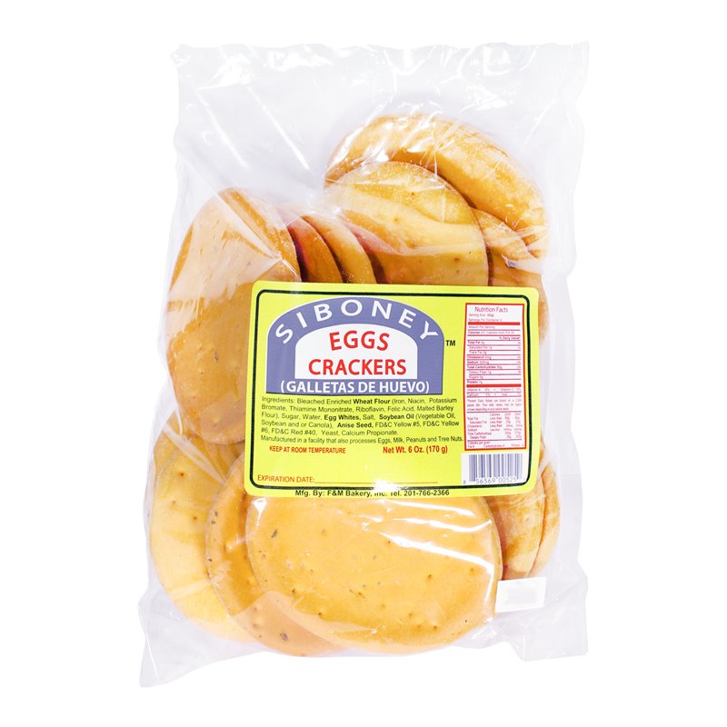 19069 - Siboney Egg Crackers ( Galleta de Huevo ) - 6 oz. (Case of 12) - BOX: 12 Pkg