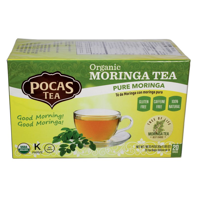 19339 - Pocas Organic Moringa Tea, Pure - 20ct - BOX: 6 Pkg
