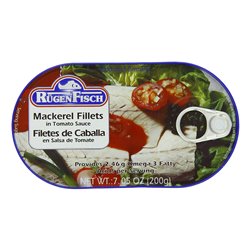 19135 - Rugen Fisch Mackerel Fillets in Tomato Sauce - 7.05 oz. - BOX: 32 Units