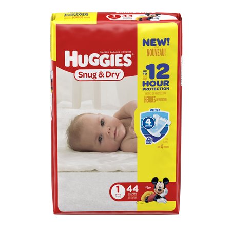 19161 - Huggies Diapers Snug & Dry, Size 1  ( 4/38's ) - BOX: 4 Pkg