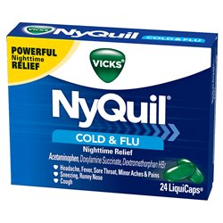 19456 - NyQuil Cold & Flu LiquiCaps - 24 ct - BOX: 