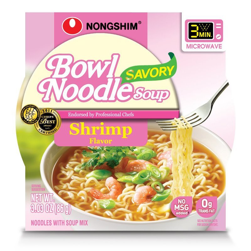 19187 - Nongshim Bowl Noodle Soup, Shrimp - ( 12 Pack ) - BOX: 