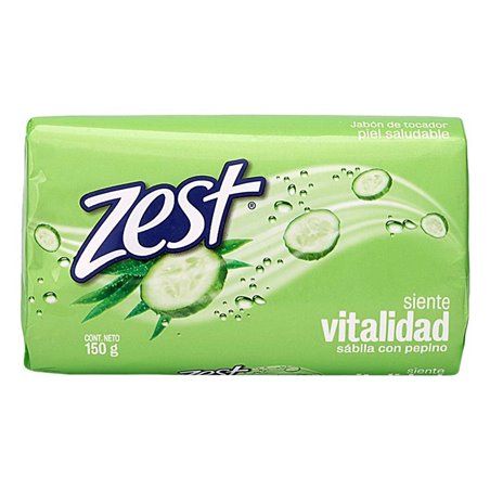 19686 - Zest Soap Bar, Siente Vitalidad, Aloe & Cucumber - 150g - BOX: 72 Units