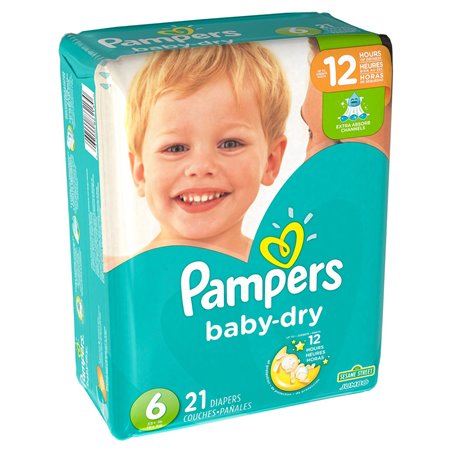 19528 - Pampers Baby Dry Diapers, Size 6 - 4/21's - BOX: 