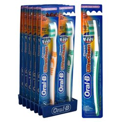 3465 - Oral-B Toothbrush UltraClean Classic, Soft - (Pack of 12) - BOX: 8 Pkg