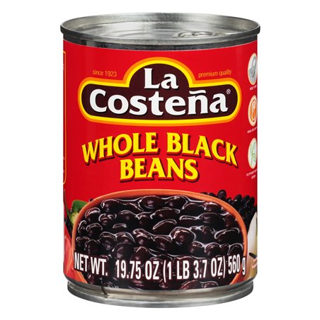13253 - La Costeña Whole Black Beans - 19.75 oz. (Pack of 12) - BOX: 12 Units