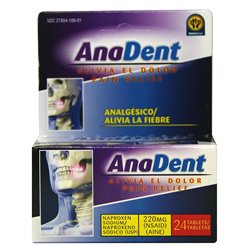 19661 - AnaDent Pain Relief Alivia la Fiebre - 24ct - BOX: 12 Units