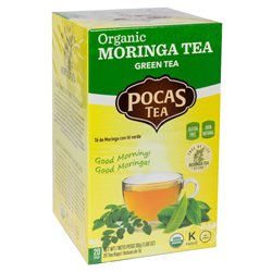 19697 - Pocas Organic Moringa Tea, Green Tea - 20ct - BOX: 6 Pkg