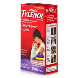 13421 - Tylenol Infants' Drops Pain+ Fever, Grape - 1 fl. oz. - BOX: 