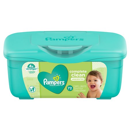19777 - Pampers Wipes, Complete Clean Unscented - 72ct - BOX: 8 Pkg