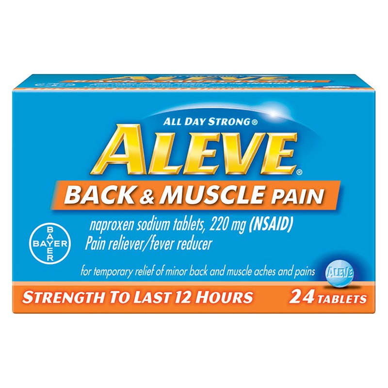 19808 - Aleve Back & Muscle Pain - 24 Tablets - BOX: 