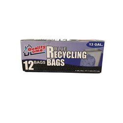 20026 - Q.H. Garbage Bag Box Blue 13g  48 pack/12 bag - BOX: 