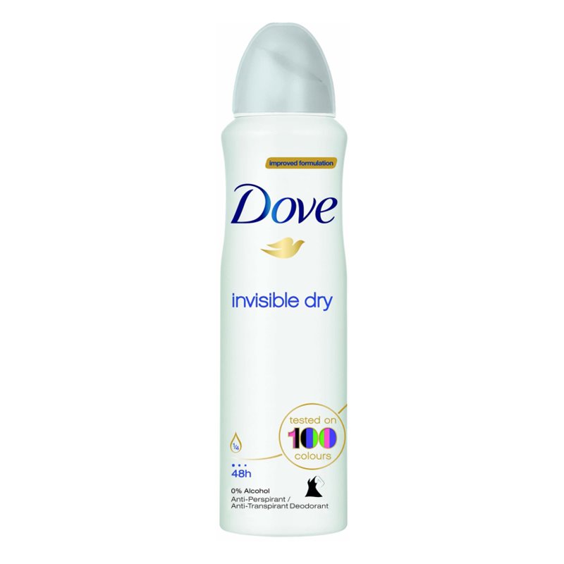 13749 - Dove Deodorant Spray, Invisible Dry - 150ml - BOX: 6 / 12 Units