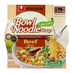 20074 - Nongshim Bowl Noodle Soup, Beef - ( 12 Pack ) - BOX: 